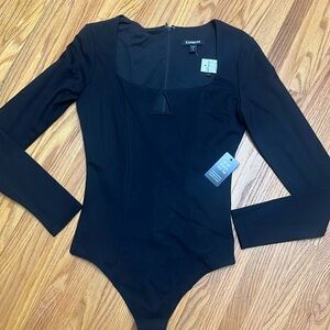 NWT express v wire pointe long sleeve bodysuit